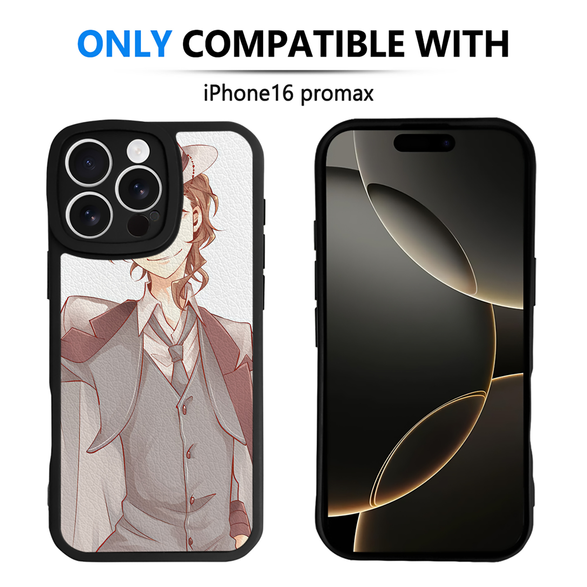 （画像用） 文豪ストレイドッグス Bungo Stray Dogs 【iPhone 16シリーズ対応】シリコンスマホケース（レザー調） 材質：シリコン